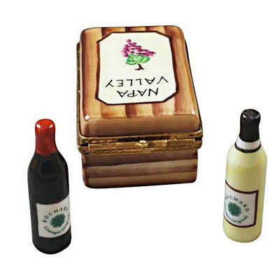 Napa Valley Wine Crate Porcelain Limoges wine spirits French Trinket Box