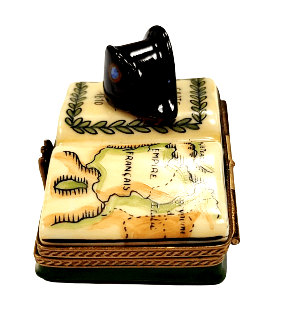 Napoleon Military Hat Limoges Box Porcelain Limoges Limoges Boxes France French hat French Trinket Box