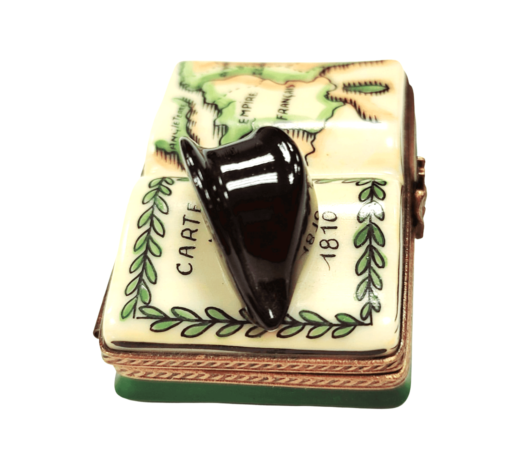 Napoleon Military Hat Limoges Box Porcelain Limoges Limoges Boxes France French hat French Trinket Box