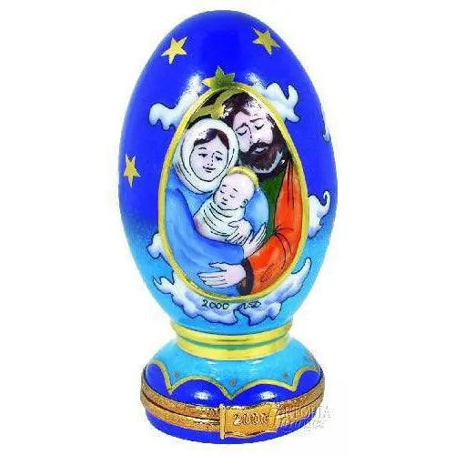 Nativity Millenium Egg Porcelain Limoges egg nativity French Trinket Box