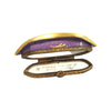New Orleans Purple Mask Figurine Porcelain Limoges LIMOGES BOXES purse bag French Trinket Box