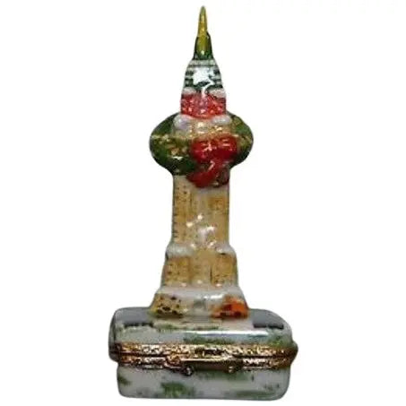 New York Building Xmas Porcelain Limoges monument new york French Trinket Box