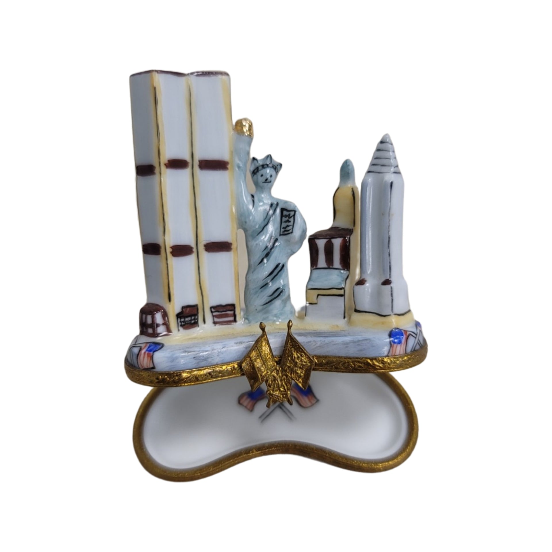 New York Landmark Elegance Porcelain Limoges monuments Limoges Boxes Travel new york special French Trinket Box