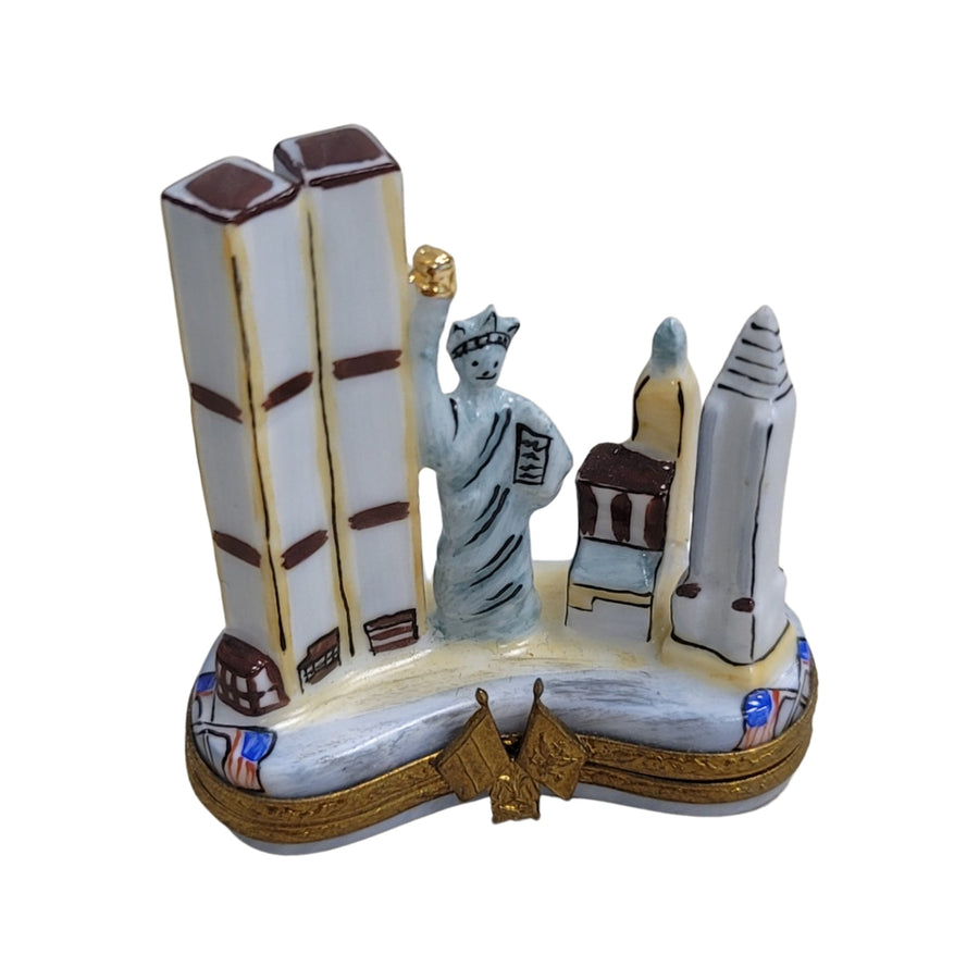 New York Landmark Elegance Porcelain Limoges monuments Limoges Boxes Travel new york special French Trinket Box