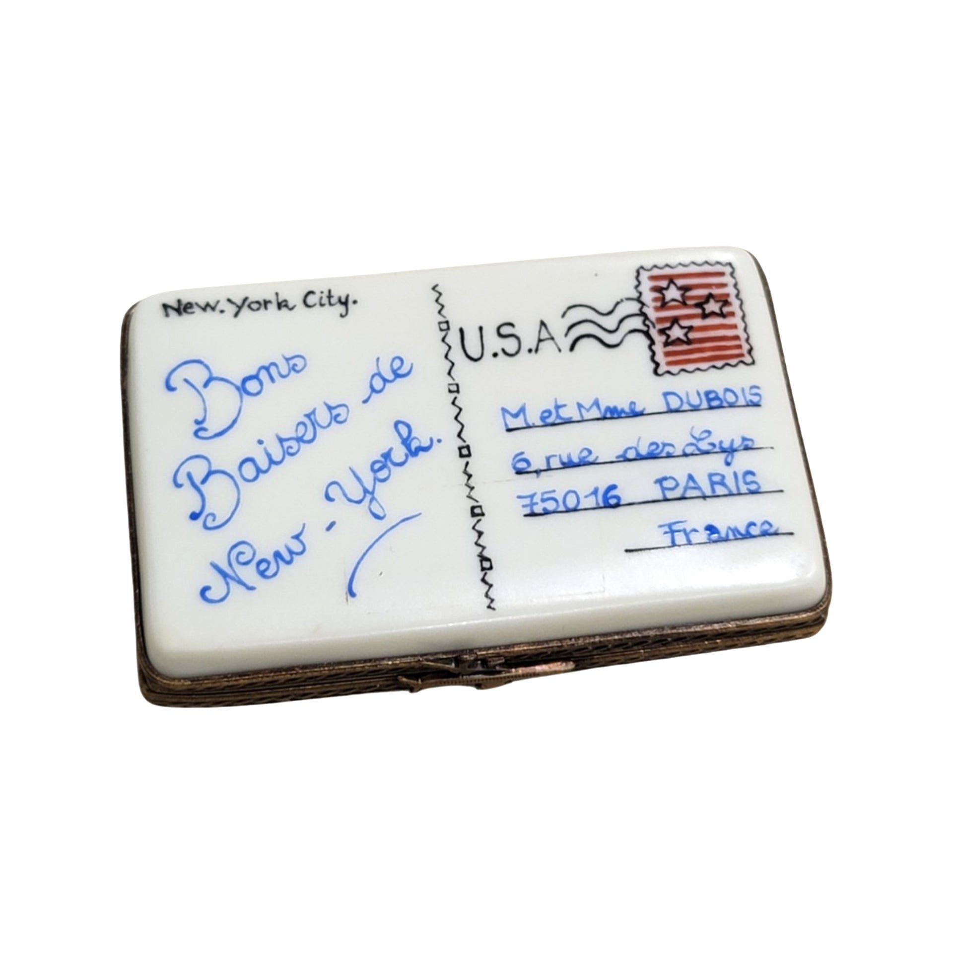 New York to Paris Limoges Box Porcelain Limoges special France French Trinket Box