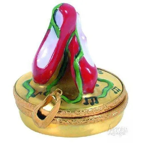 Nine Ladies Dancing- 12 Days Of Christmas Porcelain Limoges xmas theme French Trinket Box