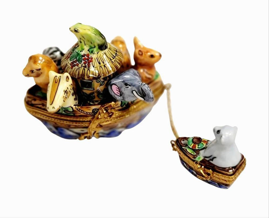 Noah's Ark Limoges Box Delight Porcelain Limoges Religion Christian French Trinket Box