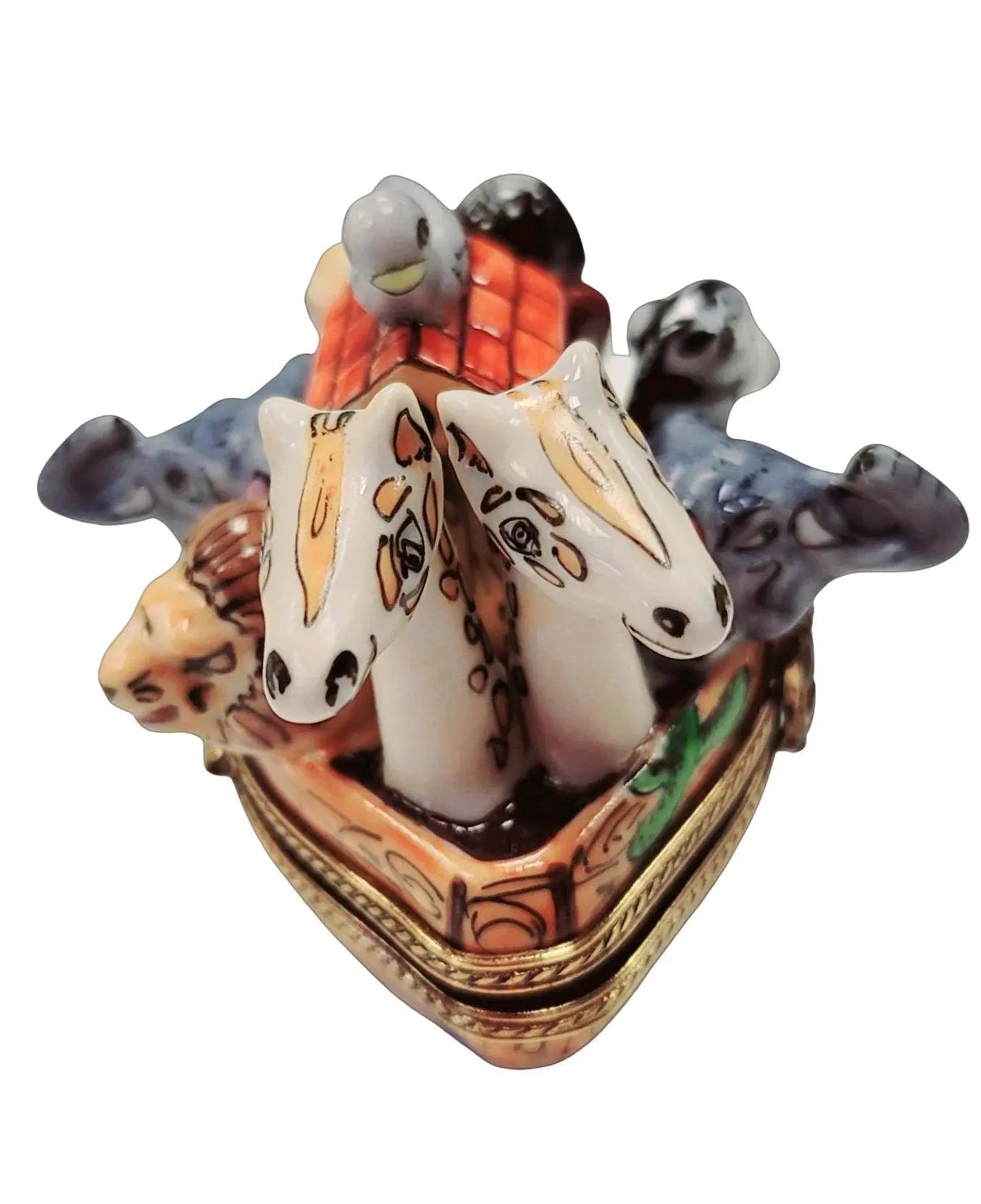 Noah's Ark Limoges Box Figurine Porcelain Limoges Religion Christian French Trinket Box