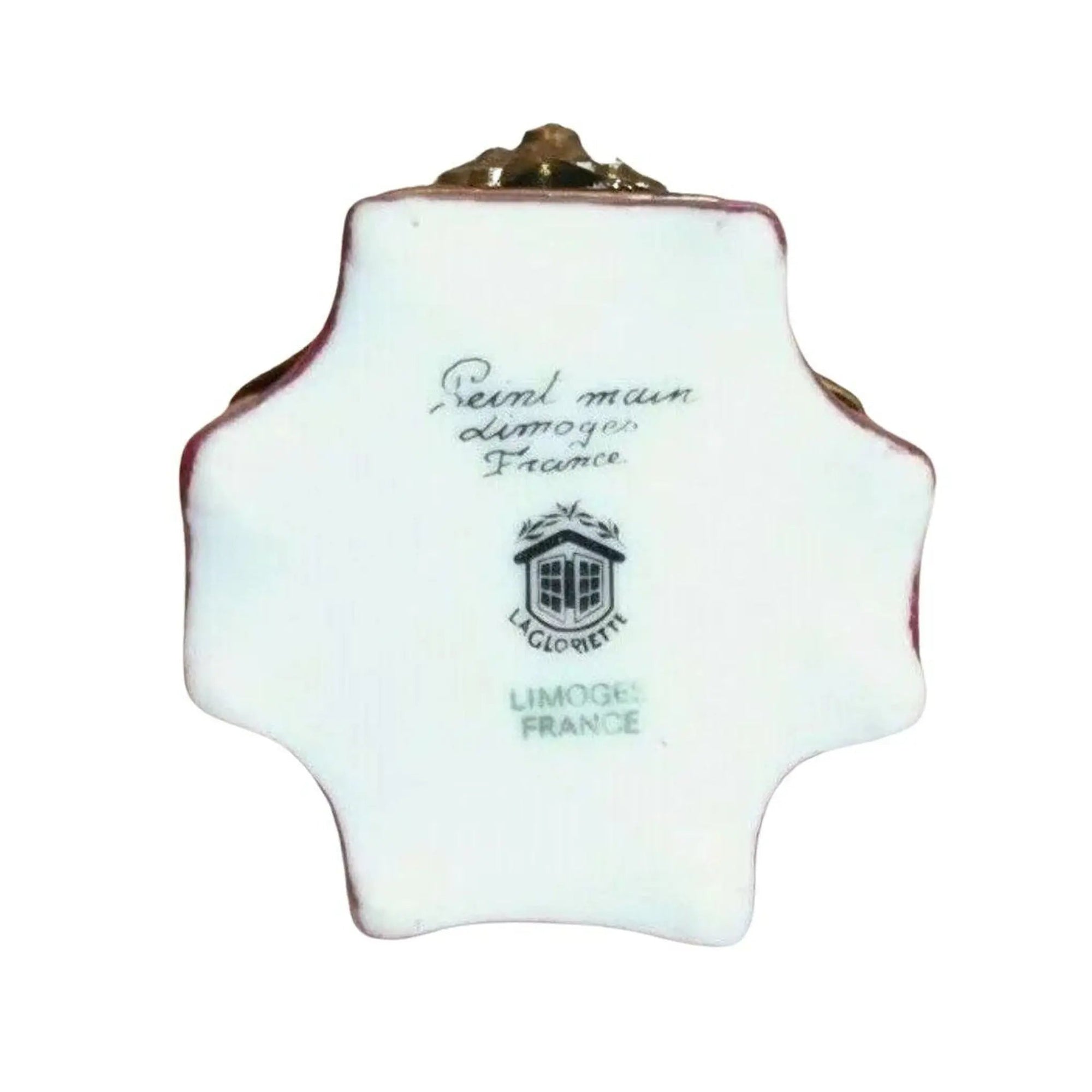 Octagonal Perfume Trinket Box Porcelain Limoges Perfume French Trinket Box