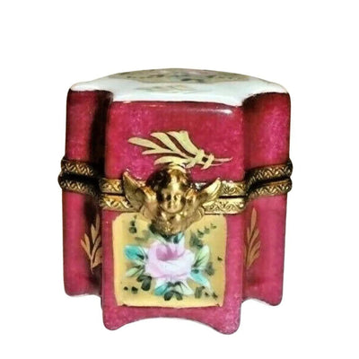 Octagonal Perfume Trinket Box Porcelain Limoges Perfume French Trinket Box