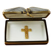 Open Bible Porcelain Limoges christian religious French Trinket Box