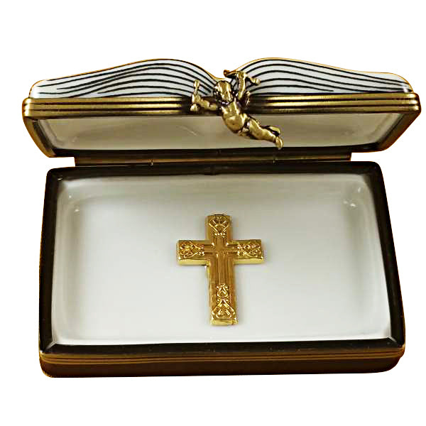 Open Bible Porcelain Limoges christian religious French Trinket Box