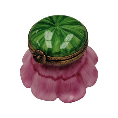 Open Flower Bud Limoges Box Porcelain Limoges valentine rose garden French Trinket Box