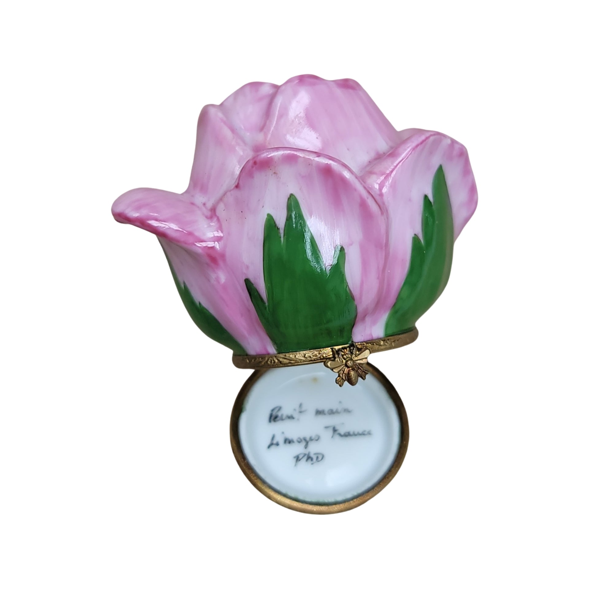 Open Rose Bud Porcelain Box Porcelain Limoges valentine rose garden French Trinket Box