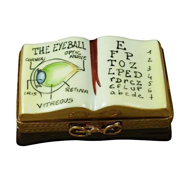Ophthalmologist / Eye Doctor Book Porcelain Limoges professional book French Trinket Box