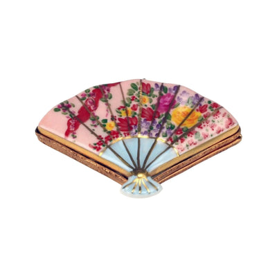 Oriental Fan Artoria Porcelain Limoges china travel fashion French Trinket Box