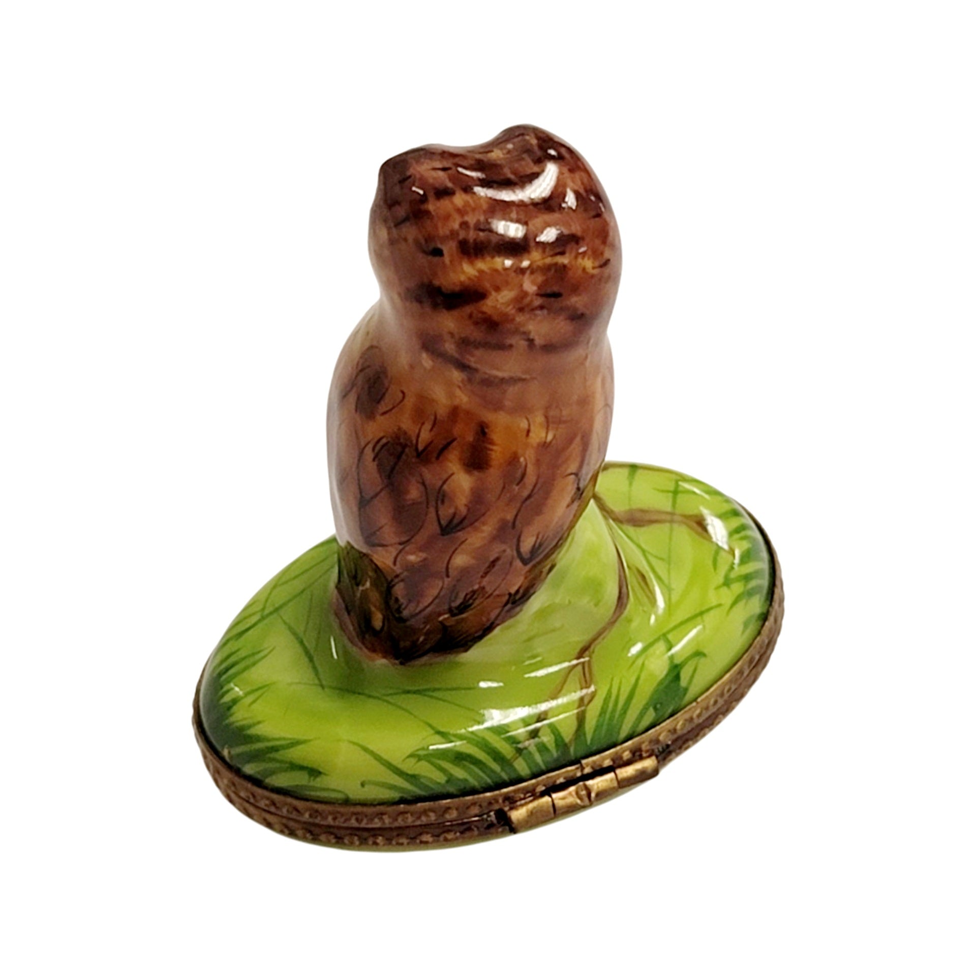 Owl Elegance Limoges Box Porcelain Limoges bird French Trinket Box