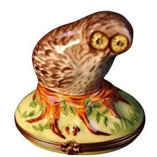Owl Porcelain Limoges birds French Trinket Box