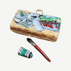 Paint Brush Limoges Box Figurine Porcelain Limoges fine art Baby LIMOGES BOXES French Trinket Box