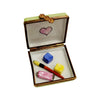 Mice And Mushroom Paint Box Porcelain Limoges baby French Trinket Box