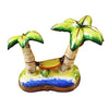 Palm Tree with Hammock Porcelain Limoges ocean beach travel French Trinket Box
