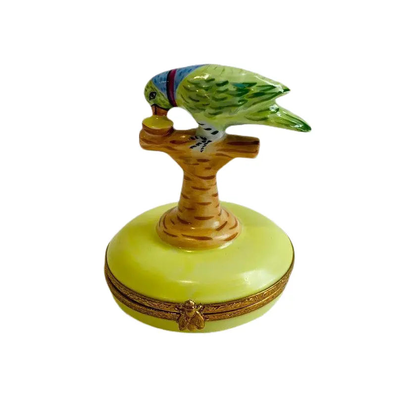 Parakeet Porcelain Limoges bird birds French Trinket Box