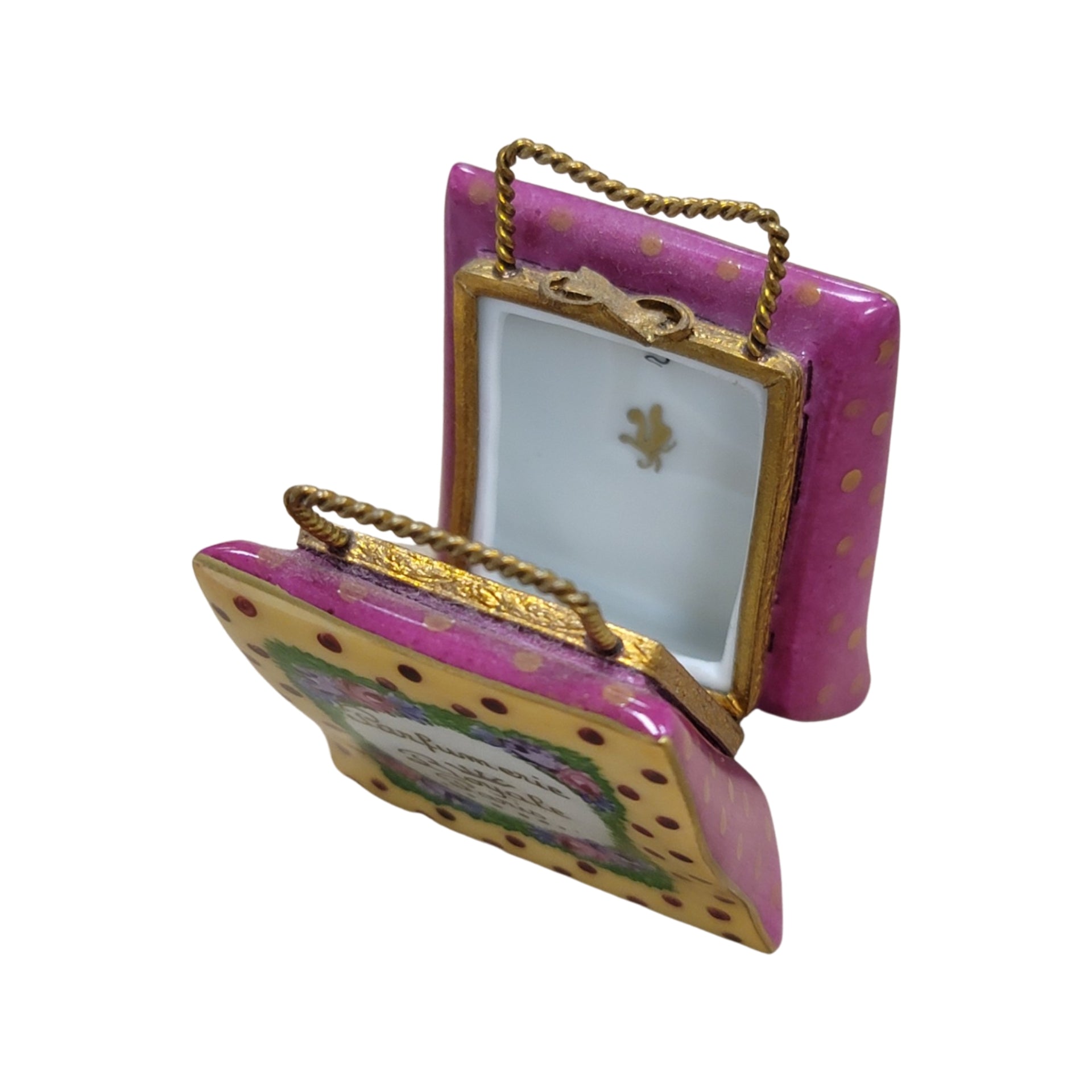 Parisian Elegance Shopping Bag Porcelain Limoges LIMOGES BOXES purse bags fashion French Trinket Box