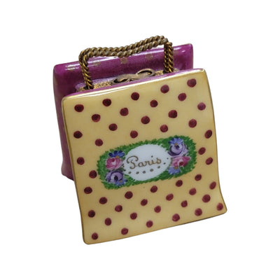 Parisian Elegance Shopping Bag Porcelain Limoges LIMOGES BOXES purse bags fashion French Trinket Box