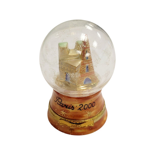 Paris 2000 Globe with Eiffel Tower Porcelain Limoges France Paris monuments Limoges Box Travel French Trinket Box