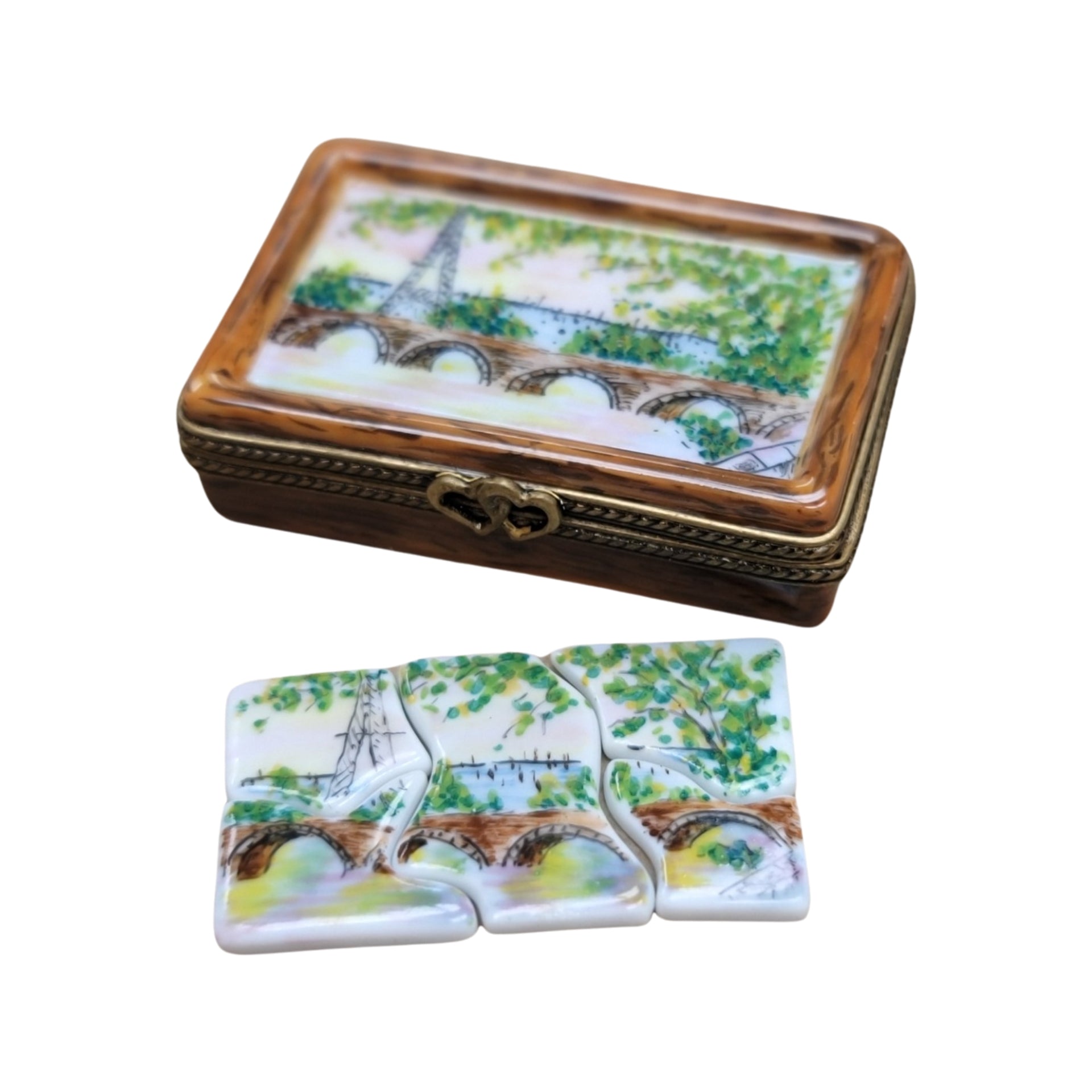Paris Enchantment Limoges Box Porcelain Limoges LIMOGES BOXES games gambling travel Paris France French Trinket Box
