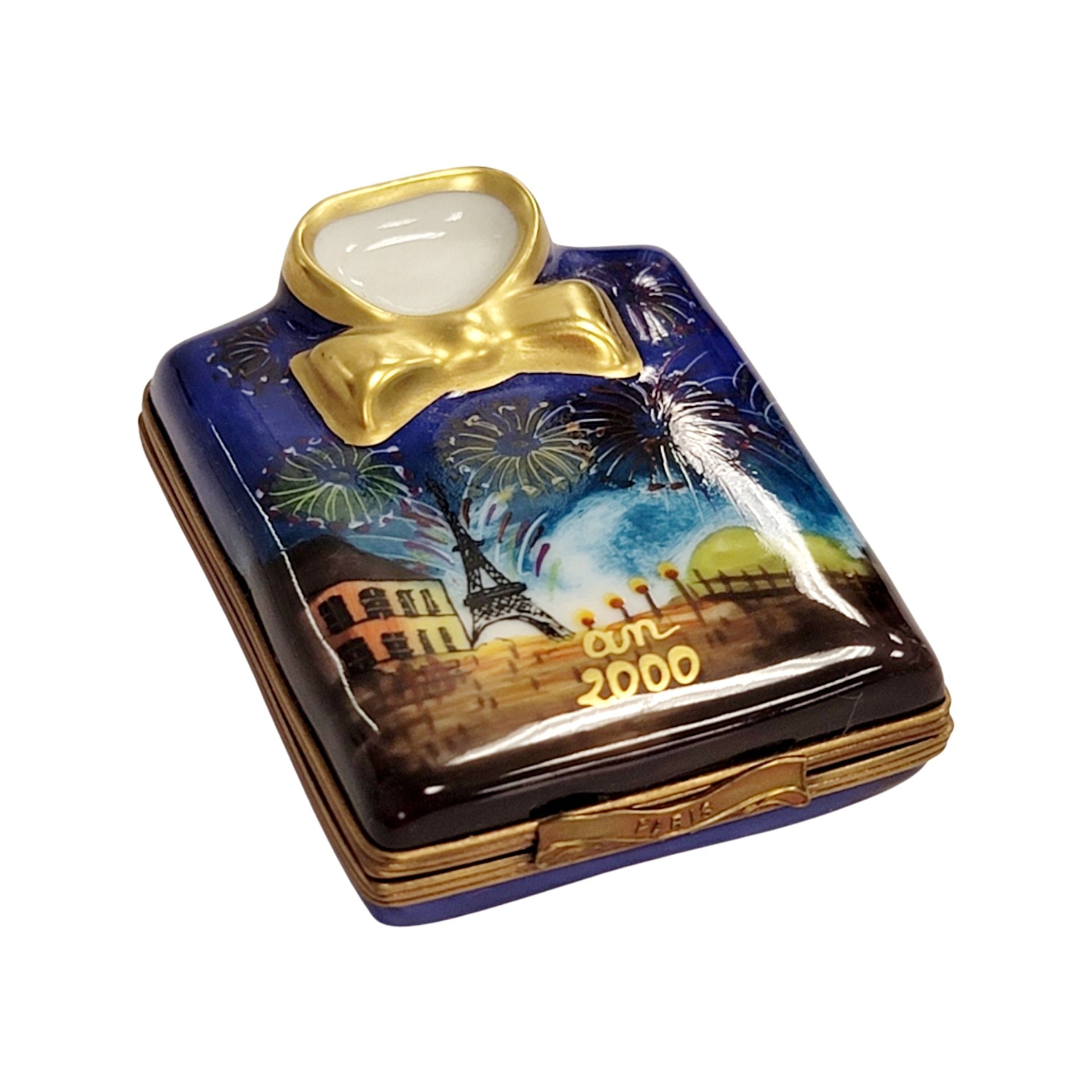 Paris Fireworks Celebration Box Porcelain Limoges special bags France French Trinket Box