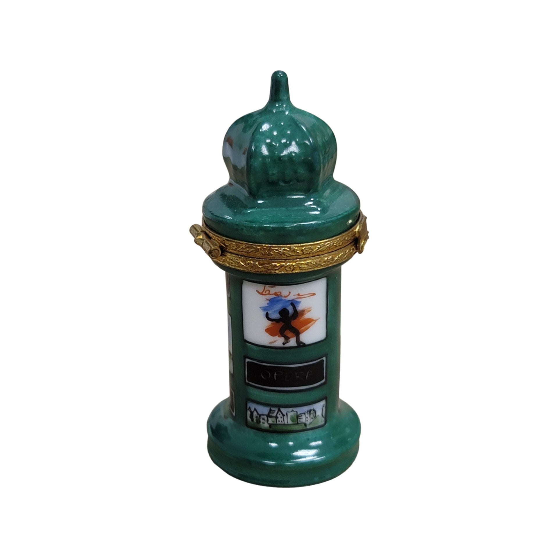 Paris Kiosk Limoges Box Porcelain Limoges France Paris monuments Limoges Box Travel French Trinket Box