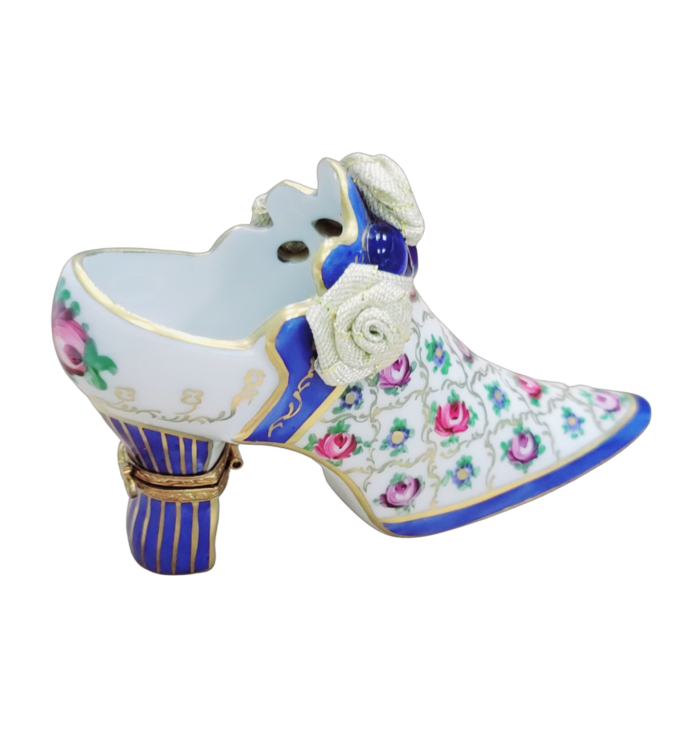 Parisian Elegance Shoe Box Porcelain Limoges shoe figurine LIMOGES BOXES French Trinket Box