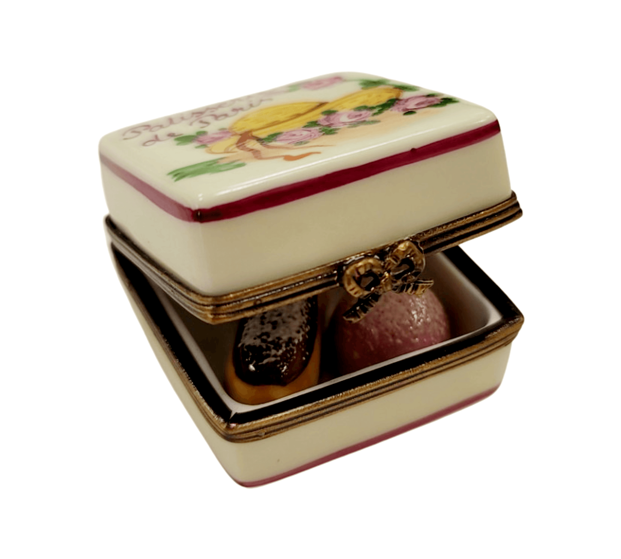 Parisian Pastry Truffle Box Porcelain Limoges Dessert France French Trinket Box