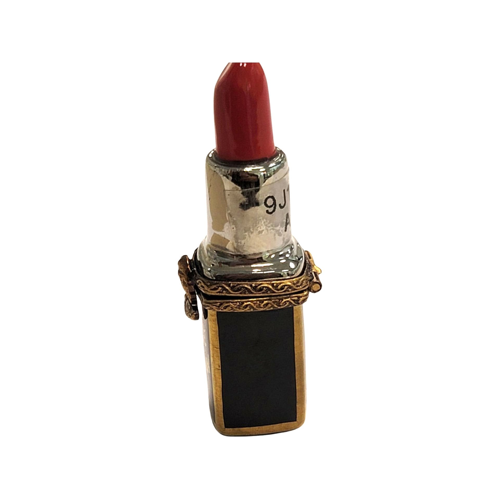 Passion Red Lipstick Figurine Porcelain Limoges fashion limoges boxes French Trinket Box