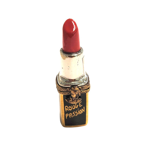 Passion Red Lipstick Figurine Porcelain Limoges fashion limoges boxes French Trinket Box