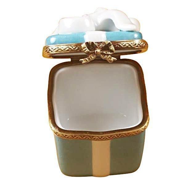 Pastel Blue Gift Porcelain Limoges present gift birthday French Trinket Box