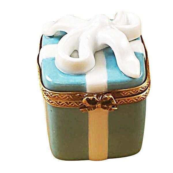 Pastel Blue Gift Porcelain Limoges present gift birthday French Trinket Box
