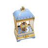 Pastel Blue Love Birds Cage Porcelain Limoges bird French Trinket Box