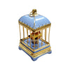 Pastel Blue Love Birds Cage Porcelain Limoges bird French Trinket Box