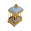 Pastel Blue Love Birds Cage Porcelain Limoges bird French Trinket Box