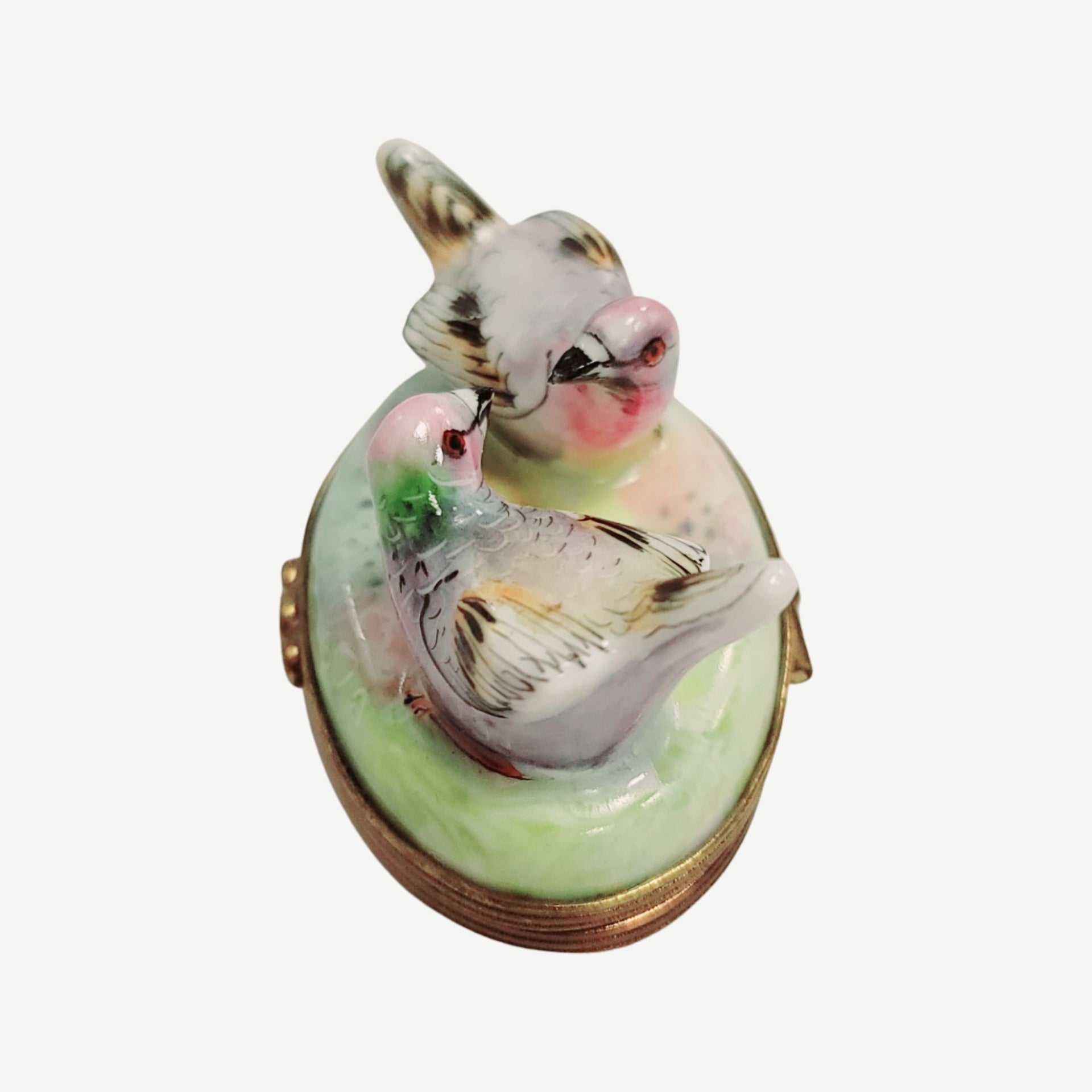 Pastel Pigeons Porcelain Elegance Porcelain Limoges bird LIMOGES BOXES French Trinket Box