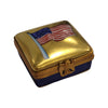 Patriotic American Flag Limoges Box Porcelain Limoges united states patriotic French Trinket Box
