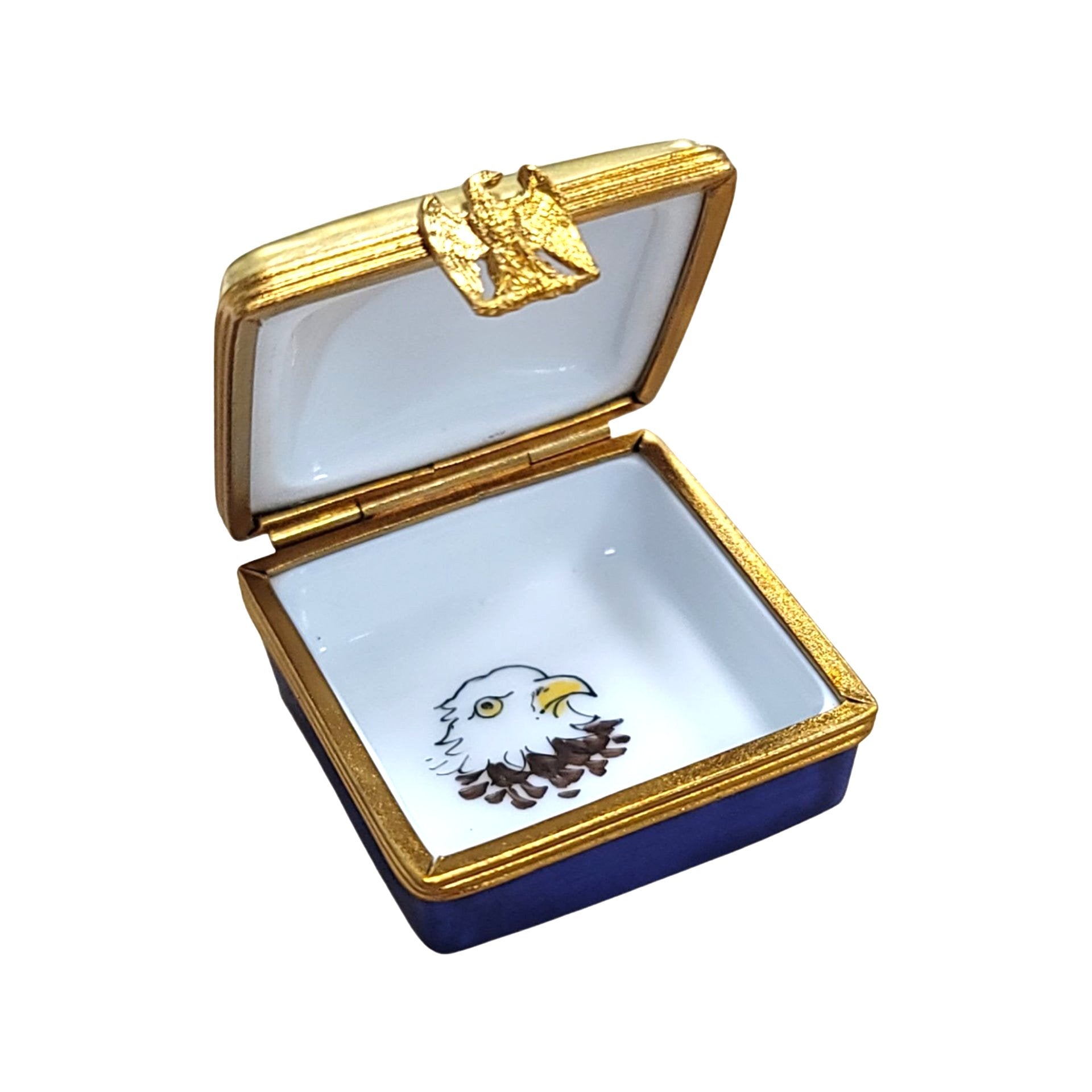 Patriotic American Flag Limoges Box Porcelain Limoges united states patriotic French Trinket Box