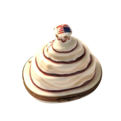 Patriotic Cake Limoges Box Porcelain Limoges united patriotic Limoges Imports Limoges Boxes French Trinket Box