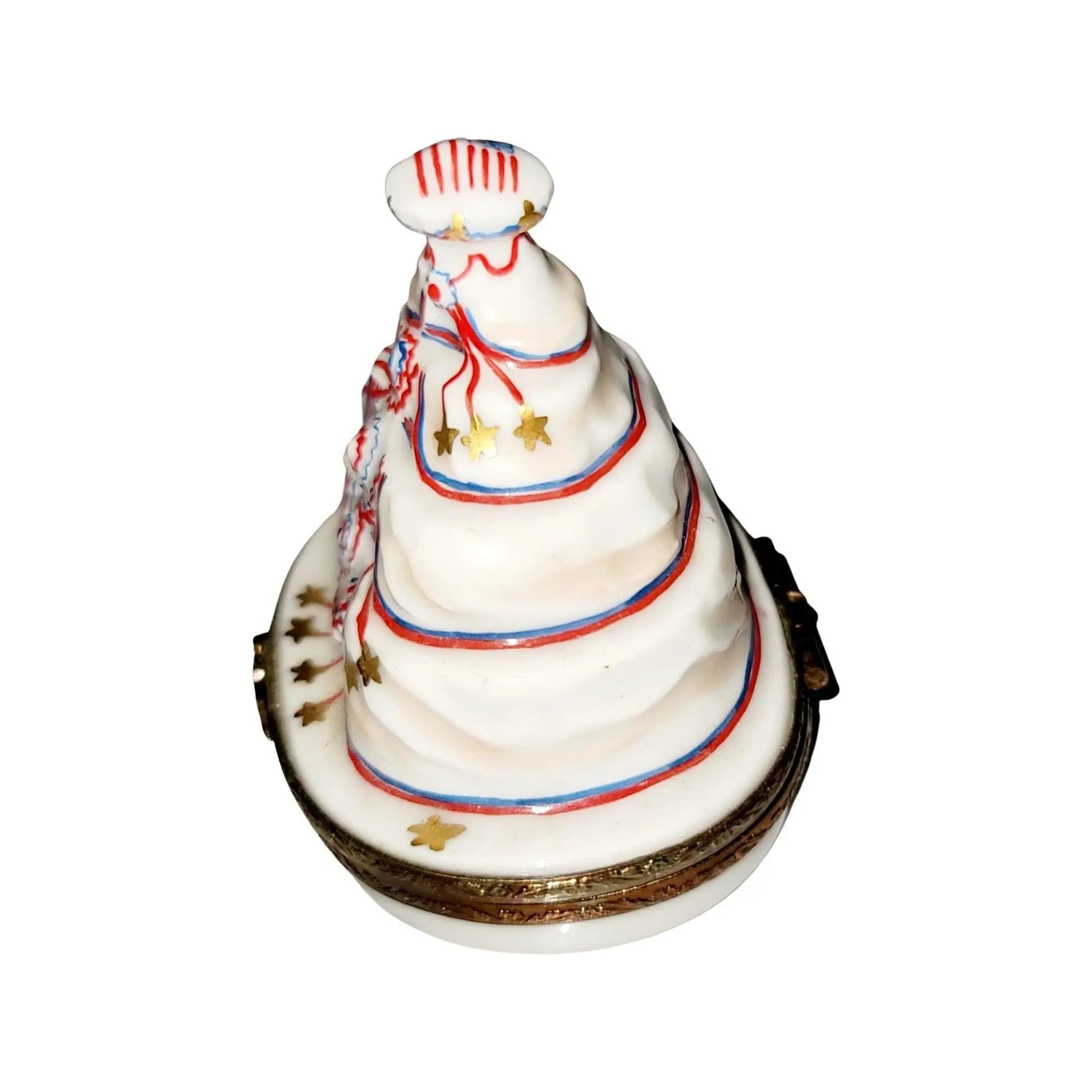 Patriotic Cake Limoges Box Porcelain Limoges united patriotic Limoges Imports Limoges Boxes French Trinket Box