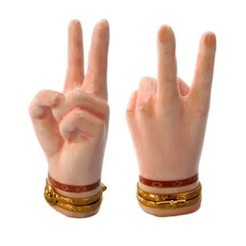 Peace Hand USA Porcelain Limoges united states patriotic French Trinket Box