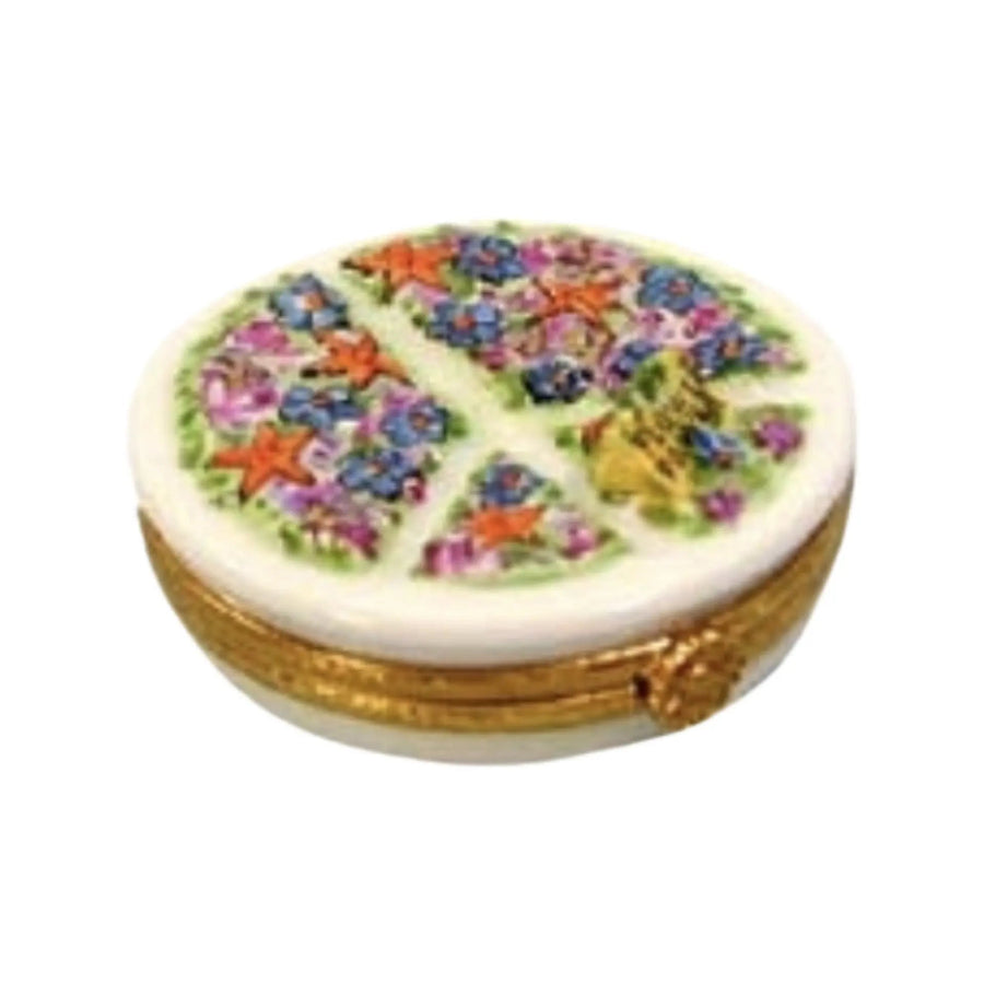 Peace Sign USA Porcelain Limoges united states patriotic French Trinket Box