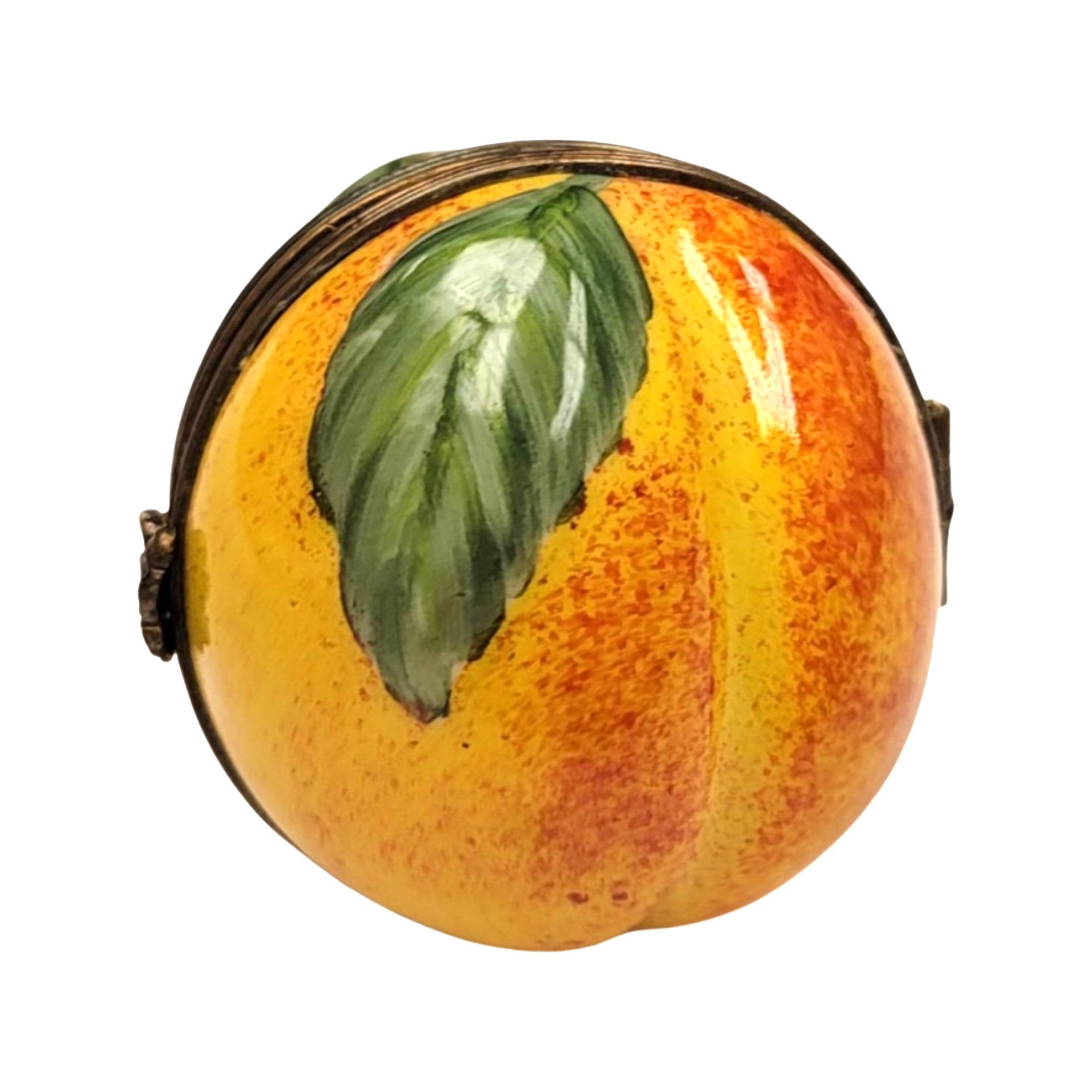 Peach Limoges Box Masterpiece Porcelain Limoges Fruit French Trinket Box