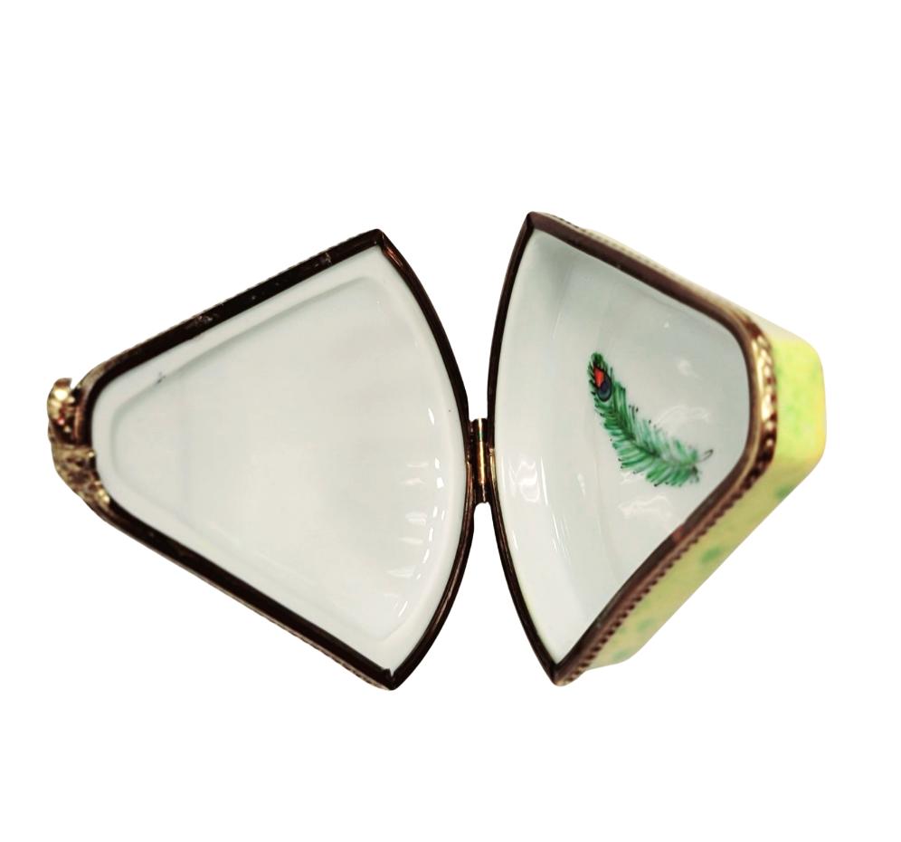 Peacock Feather Elegance Box Porcelain Limoges bird home fashion French Trinket Box